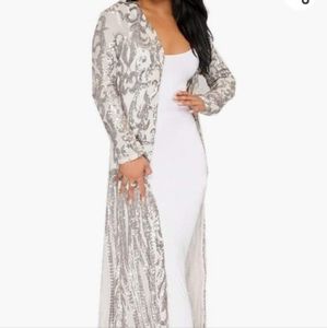 NWOT Sequin Cardigan Cloak